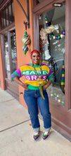 Load image into Gallery viewer, Pardi Gras Color Block sweater