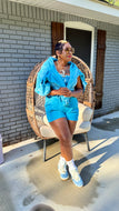 3 piece short set