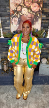 Load image into Gallery viewer, Pardi Gras Bow Sweater