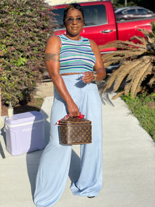 Crochet top and pants set